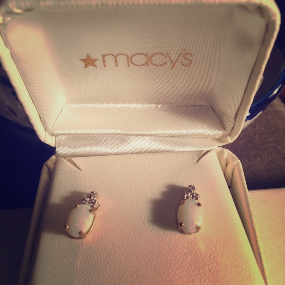 Opal earrings